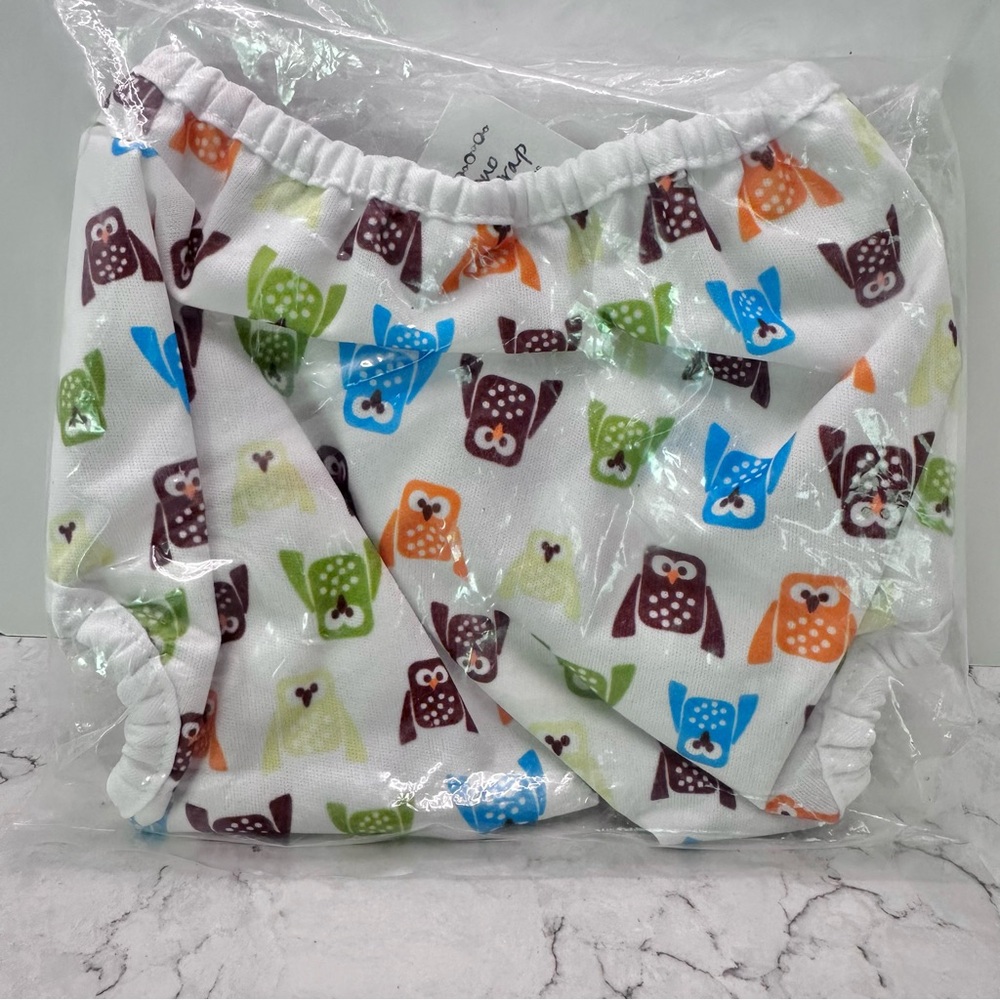 NWT NEW Thirsties Duo Wrap Snap Hoot Size 2 Cloth Diaper Cover Double Gusset